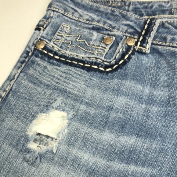 DISTRESSED MISS ME BOYFRIEND JEANS 28x26 ⭐️ - Picture 8 of 13